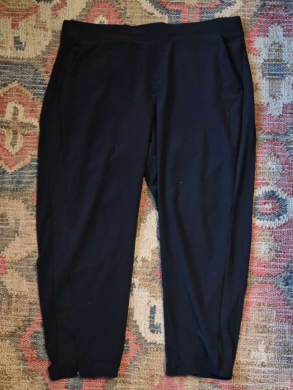 Athleta Black High Rise Stretch Performance Travel Work Pants Women Size 18